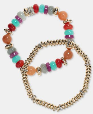 2-Pc. Set Beaded Stretch Bracelets