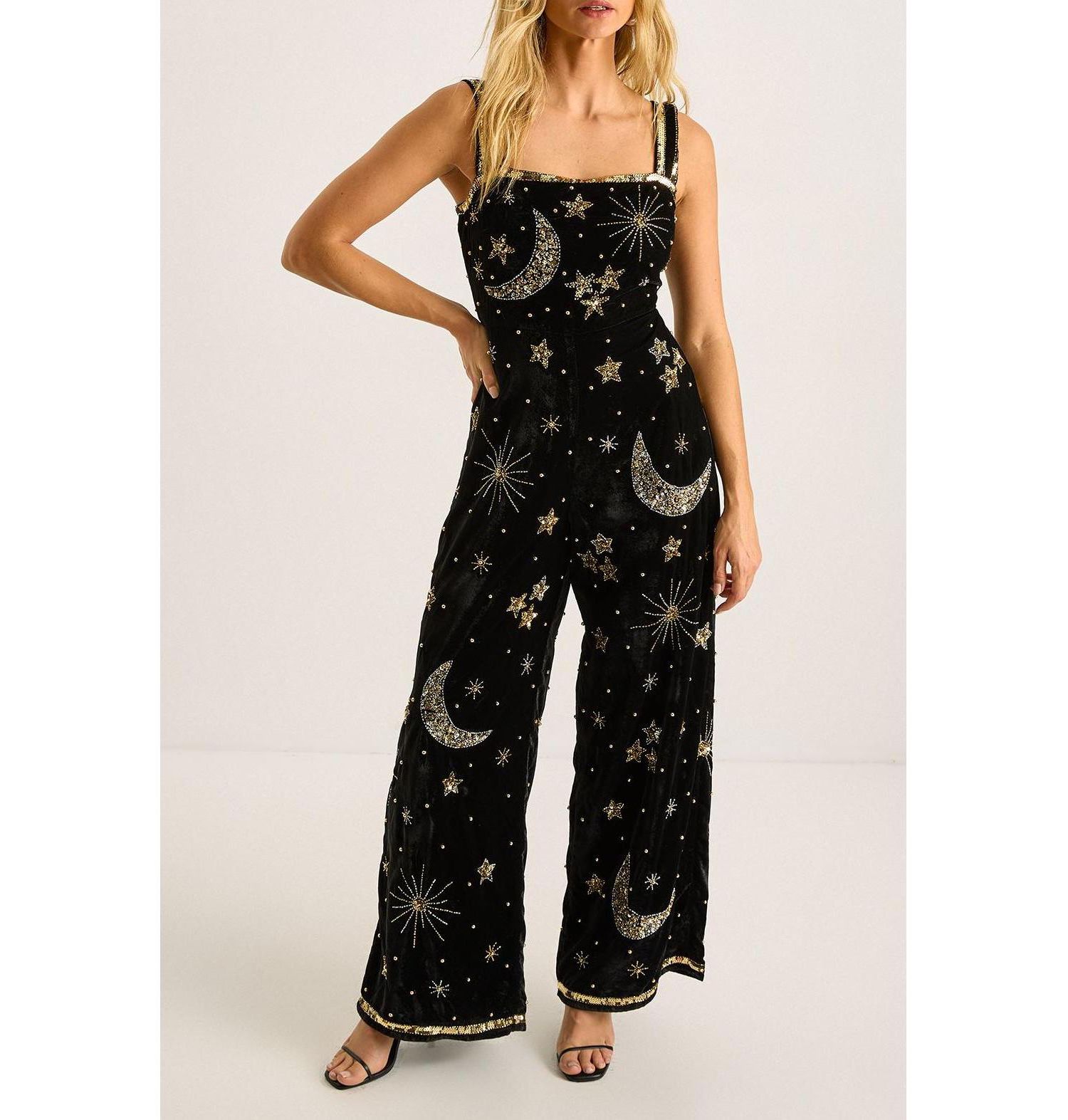 Women's Celestial Square Neck Jumpsuit