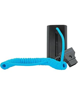 D-Tap to NPF Coiled Dummy Battery Cable for Sony L-Series