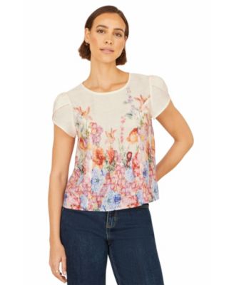 Women's Floral Border Top