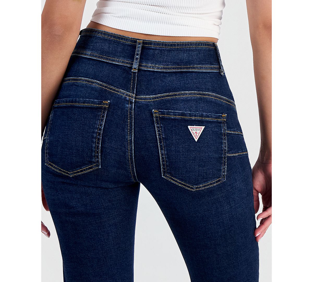 GUESS Women's Shape Up Mid-Rise Straight-Leg Jeans view 3 — MAYCSS fashion products