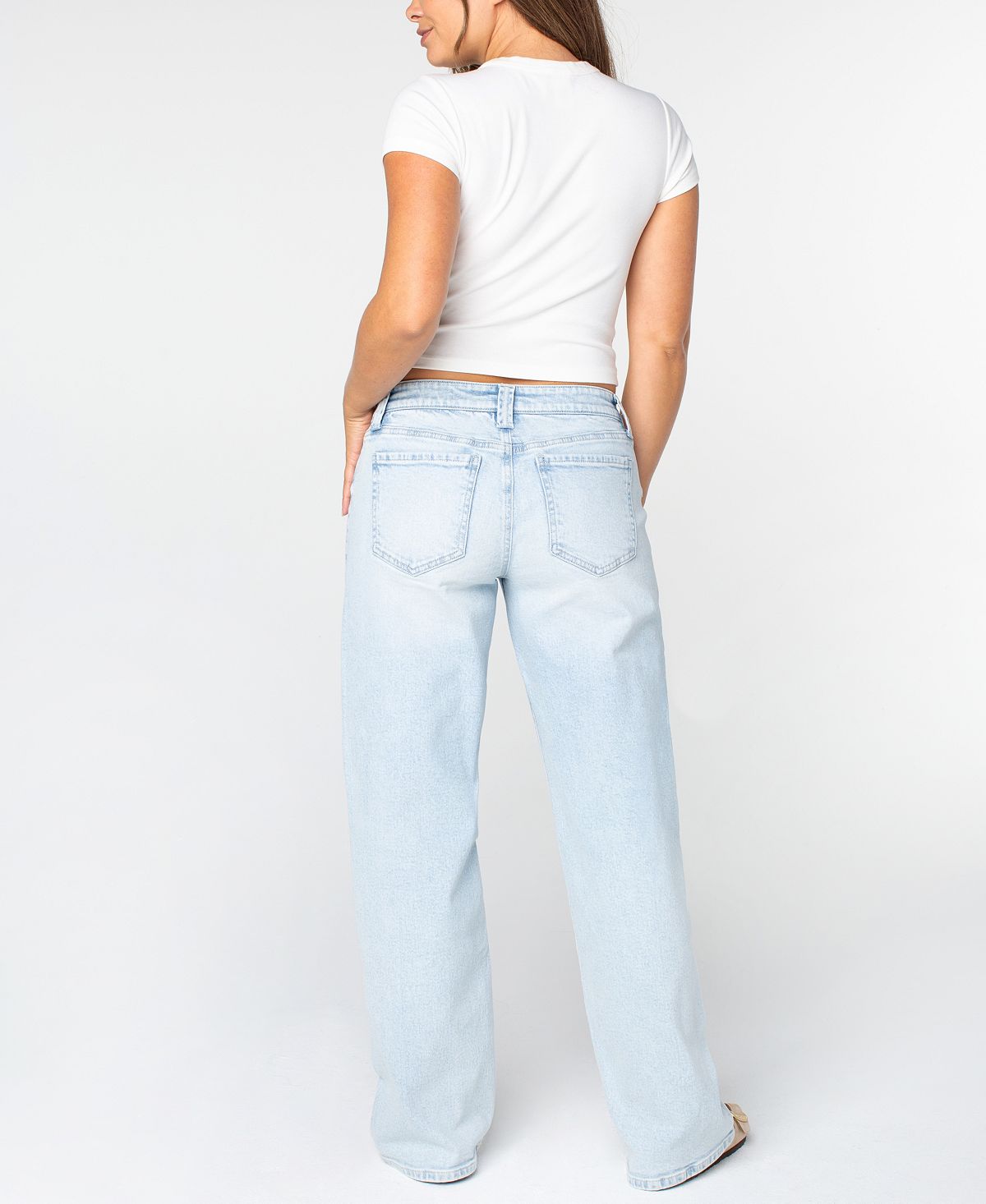 Celebrity Pink Juniors' Contrast-Waistband Wide-Leg Jeans view 7 — MAYCSS fashion products