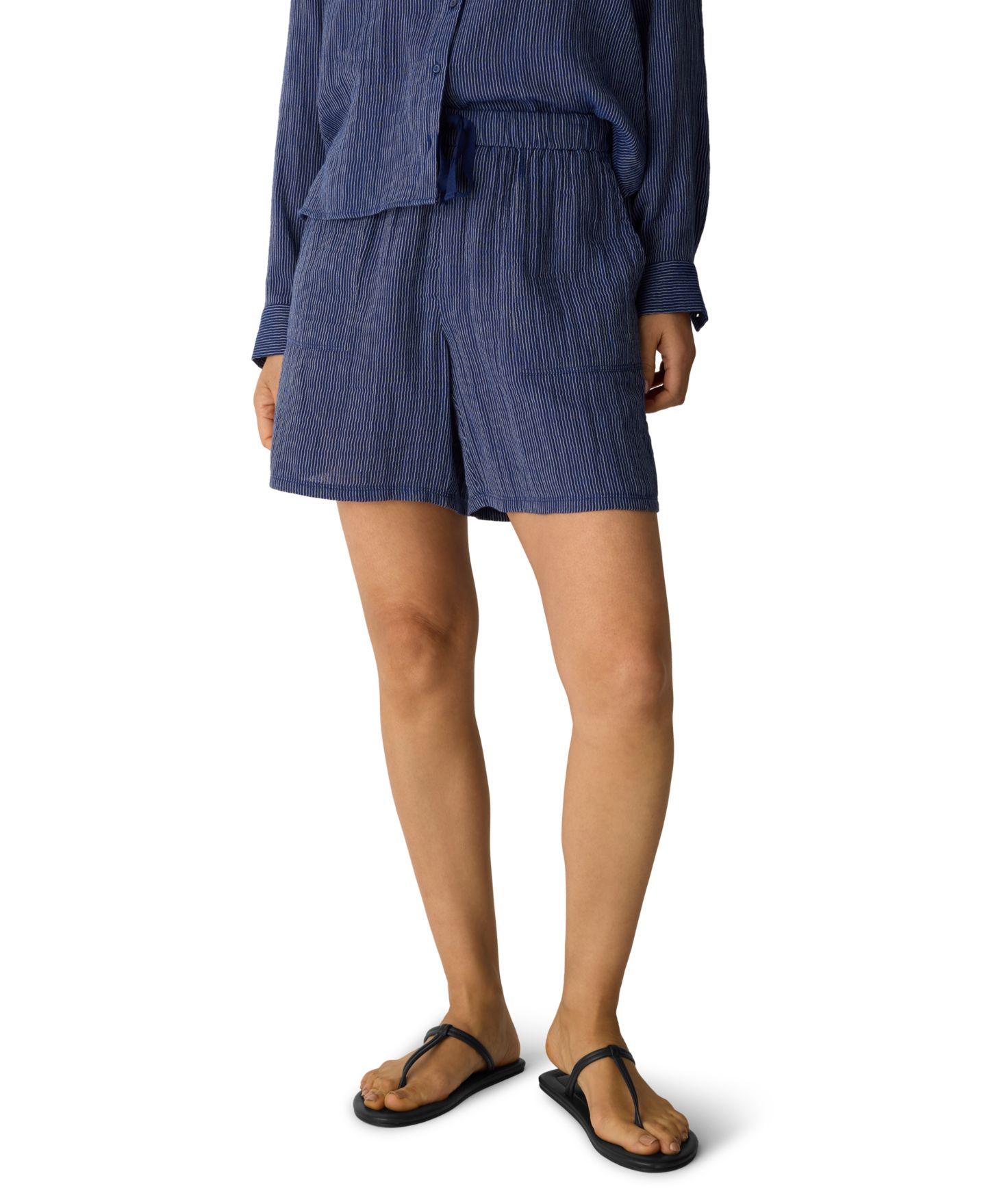 Женские шорты Eileen Fisher Drawstring Shorts, Regular And Plus Size, цвет: Deep Dive — фото 1