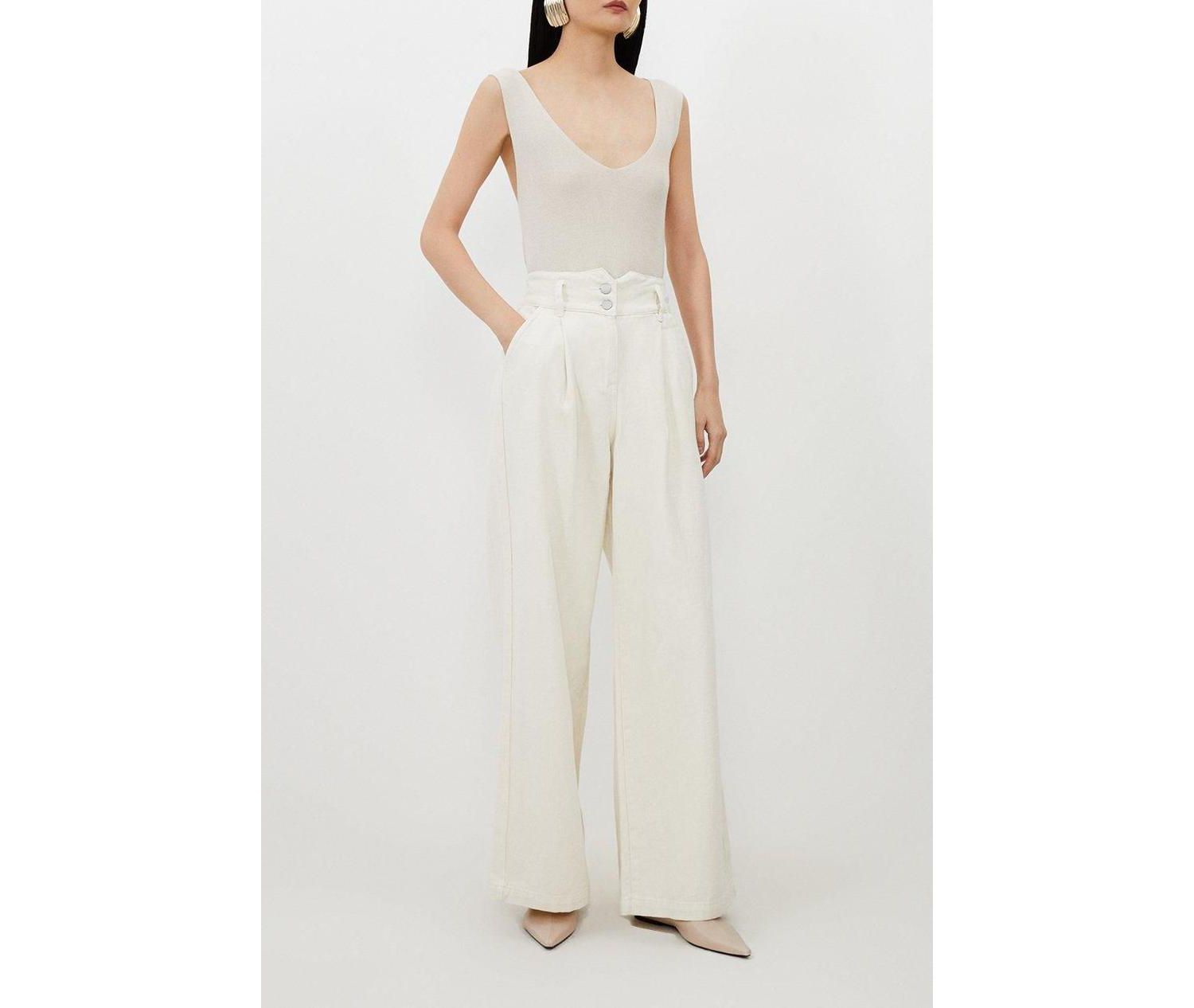 Women's High Waisted Denim Wide Leg Jeans