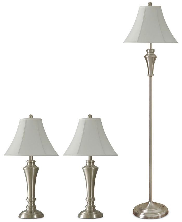 StyleCraft - Kadian Set of 3 Table Lamps and Floor Lamp