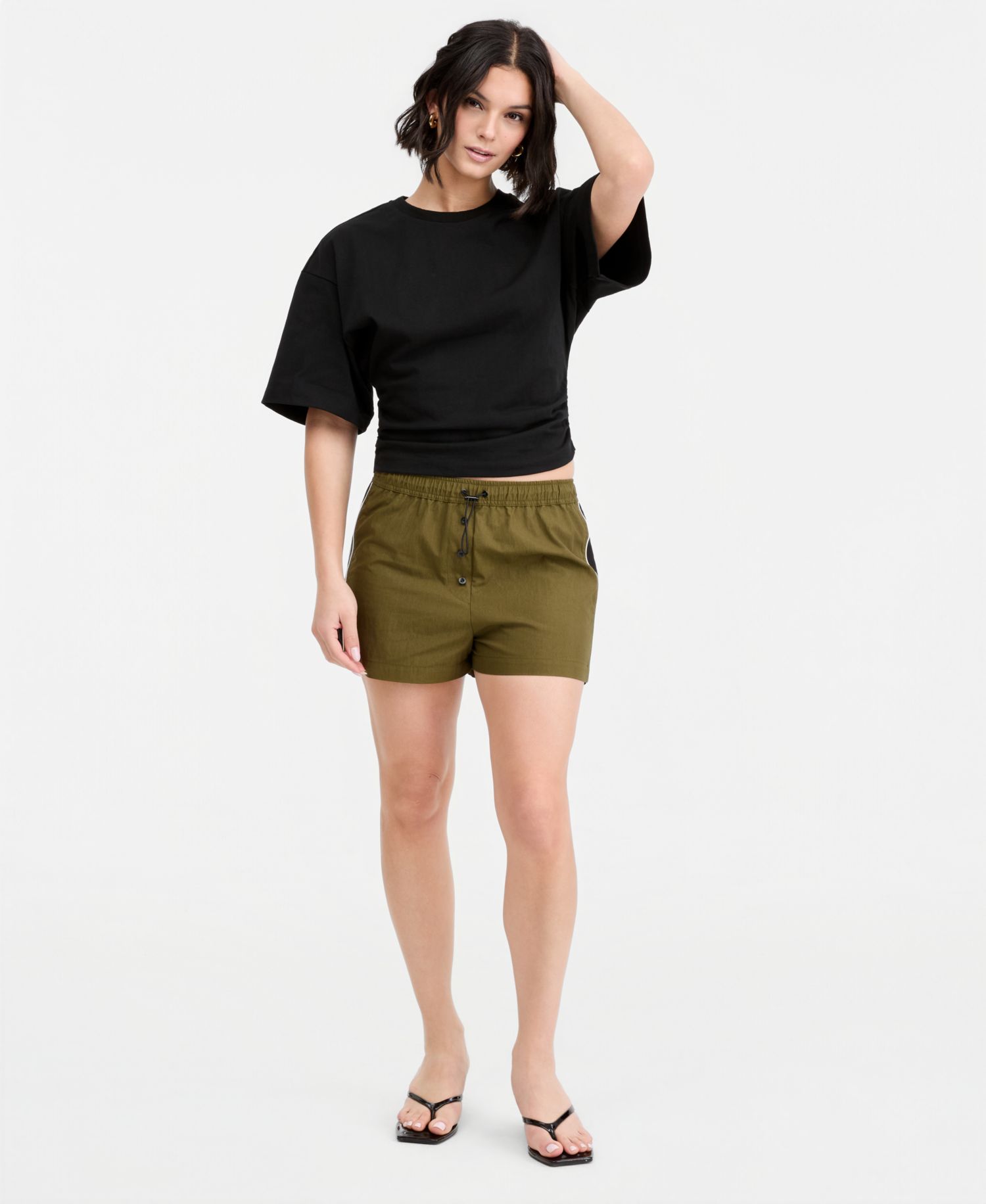 Women's Cotton Elbow-Sleeve Sculpted T-Shirt