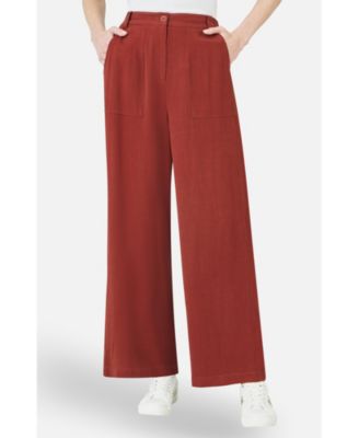 Women's Linen Mix Mid Rise Trousers