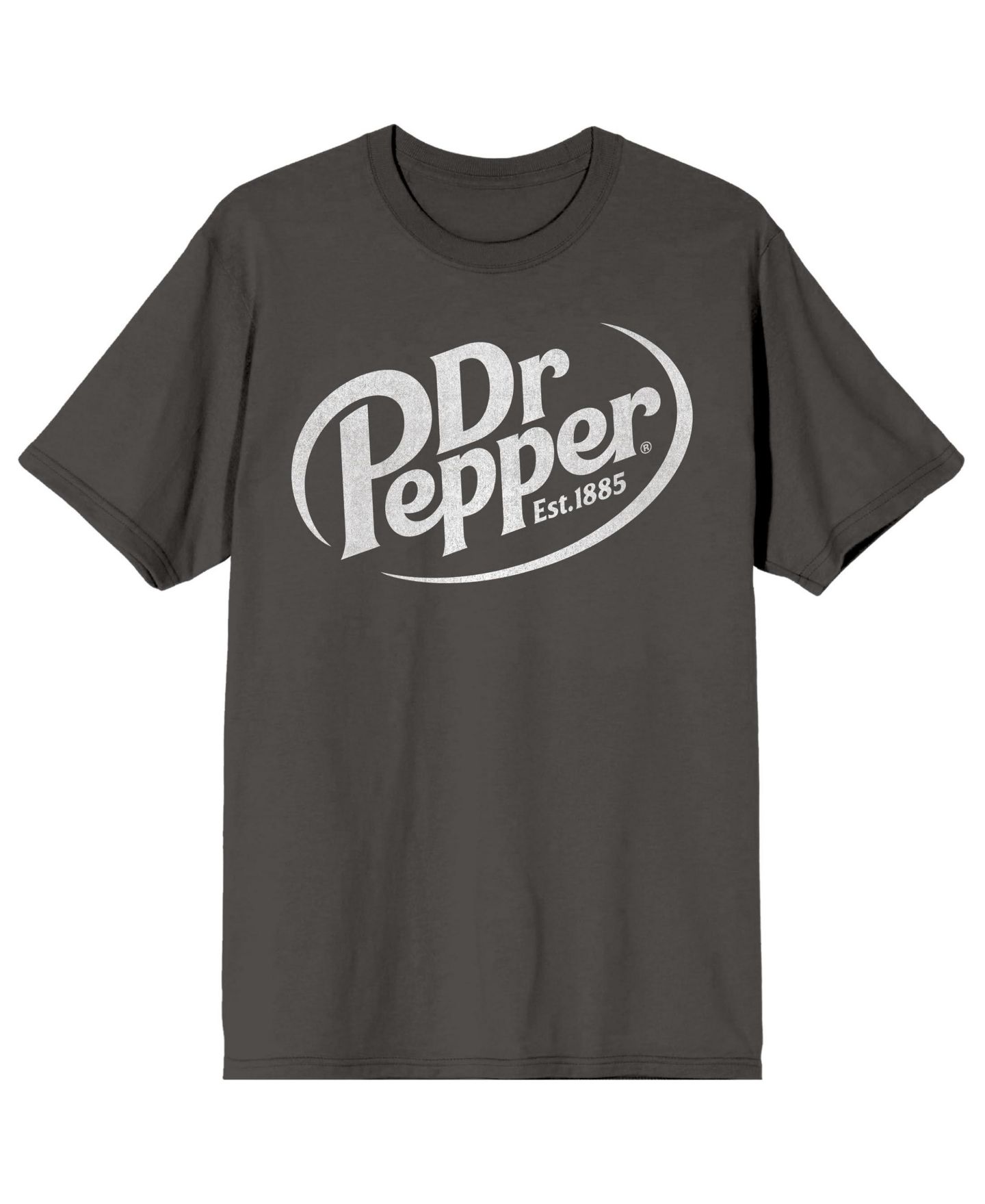 Мужская футболка Dr. Pepper White Logo Adult Charcoal Crew Neck Short Sleeve, цвет: Угольный — фото 6