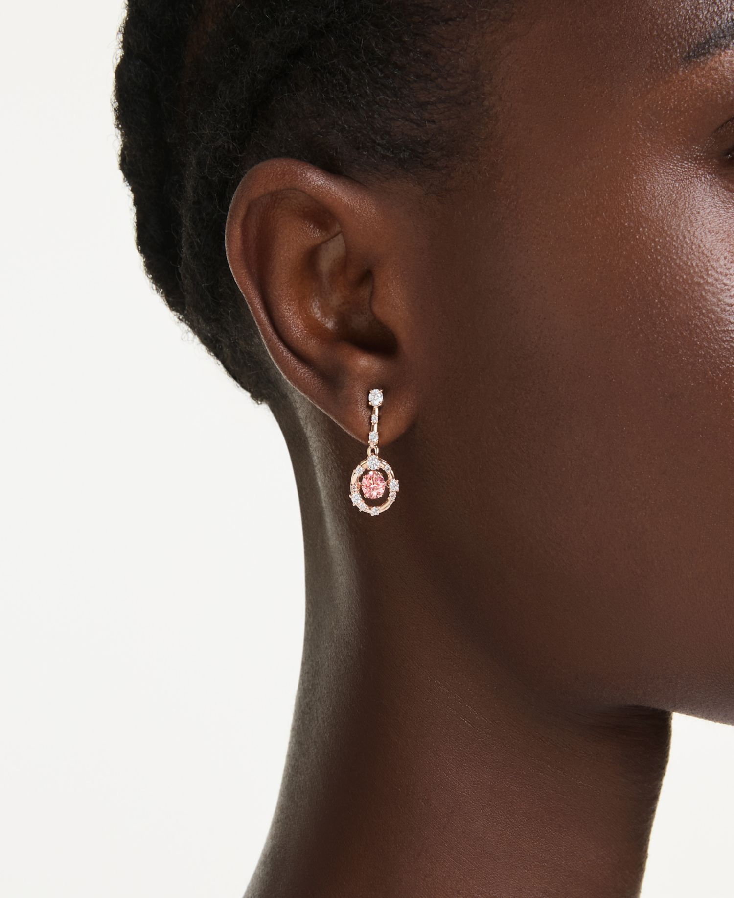Rose Gold-Tone Plated Star Inspired Drop Earrings