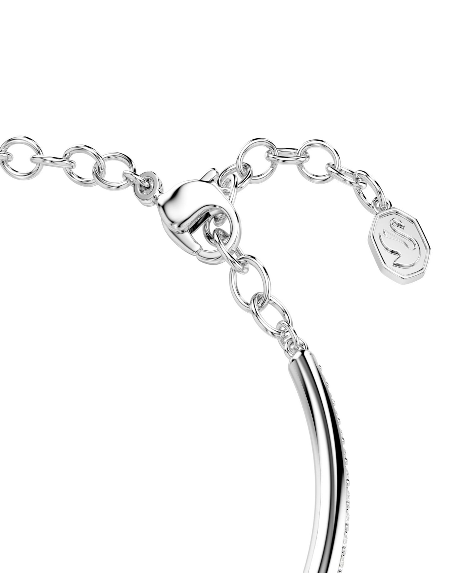 Rhodium-Plated Dextera Bangle Bracelet