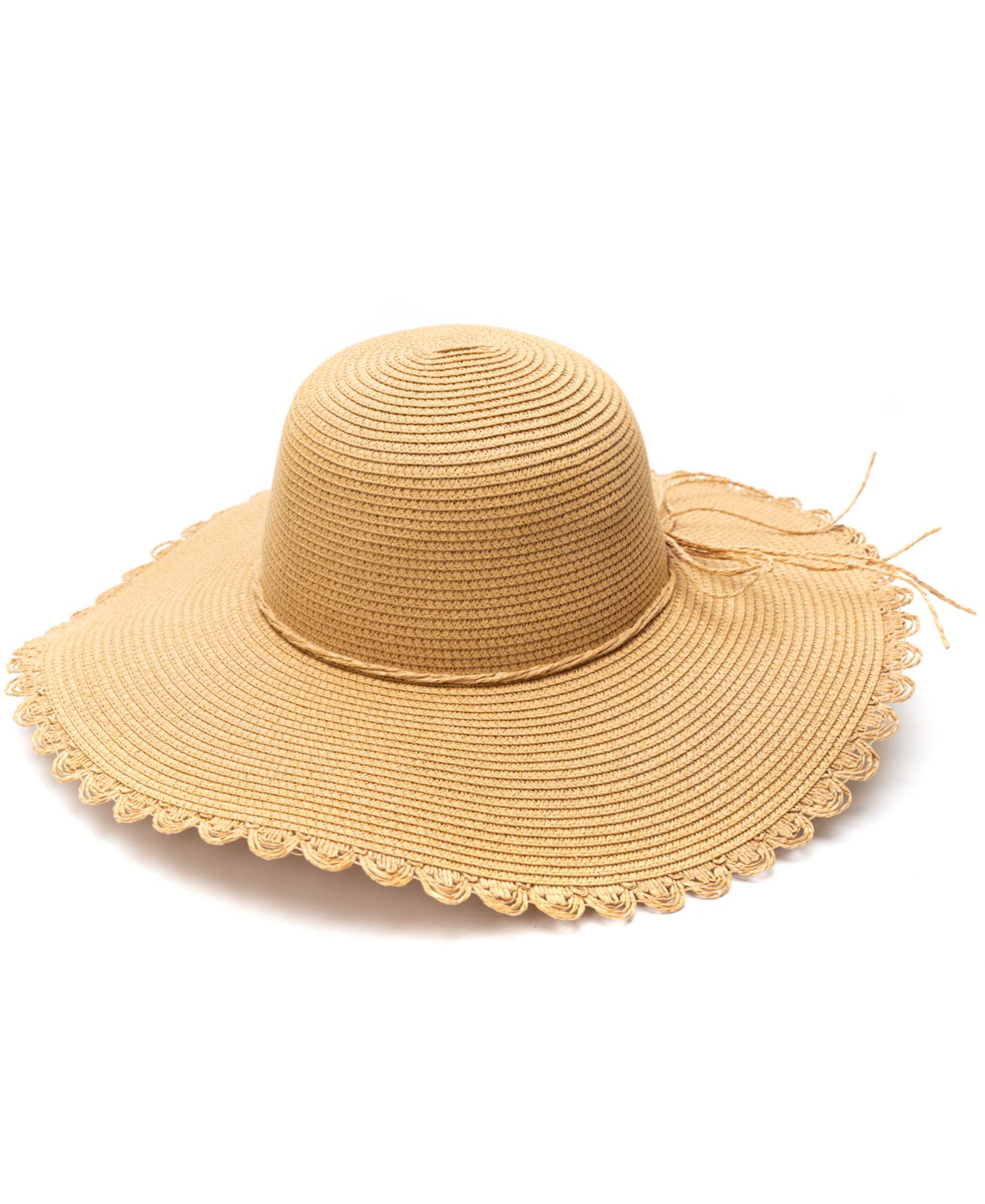 Женский головной убор BCBGeneration Lace Edge Straw Floppy Hat, цвет: Рыжевато-коричневый — фото 2