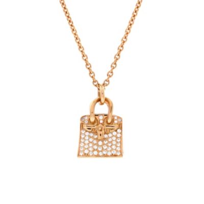 Pre-Owned HERMES Birkin Amulette Pendant Necklace - 18k rose gold 4750$