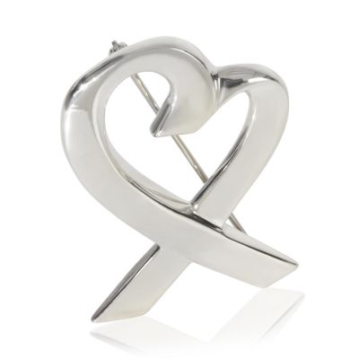 Pre-Owned Tiffany and Co Sterling Silver Paloma Picasso Loving Heart Brooch