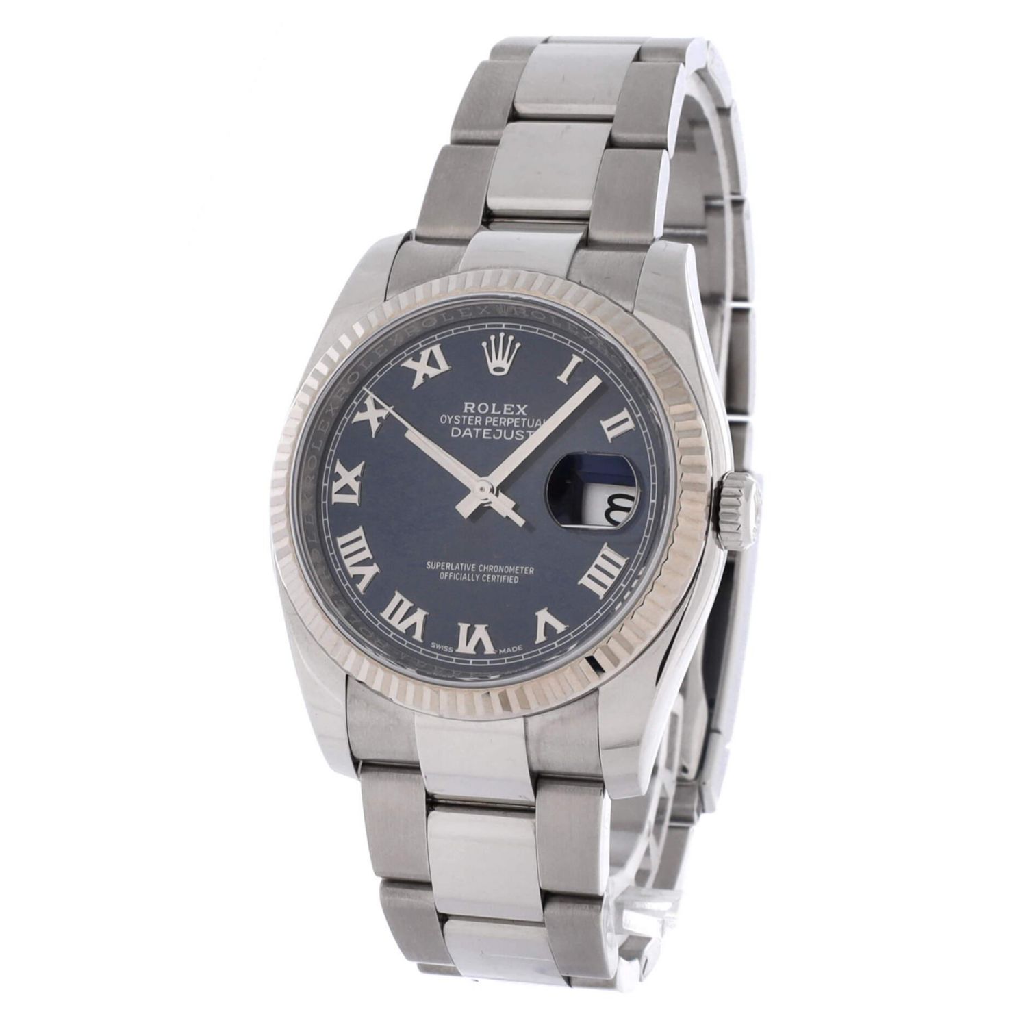 Oyster Perpetual Datejust Automatic Watch in Stainless Steel and White Gold 36mm