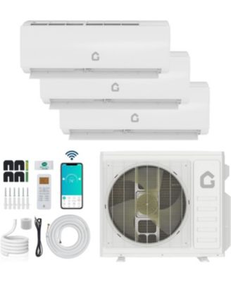 35000 BTU 3-Zone Mini Split AC and Heat Pump, 12k+12k+12k, 19 SEER2, WiFi Alexa, Pre-Charged, 230V