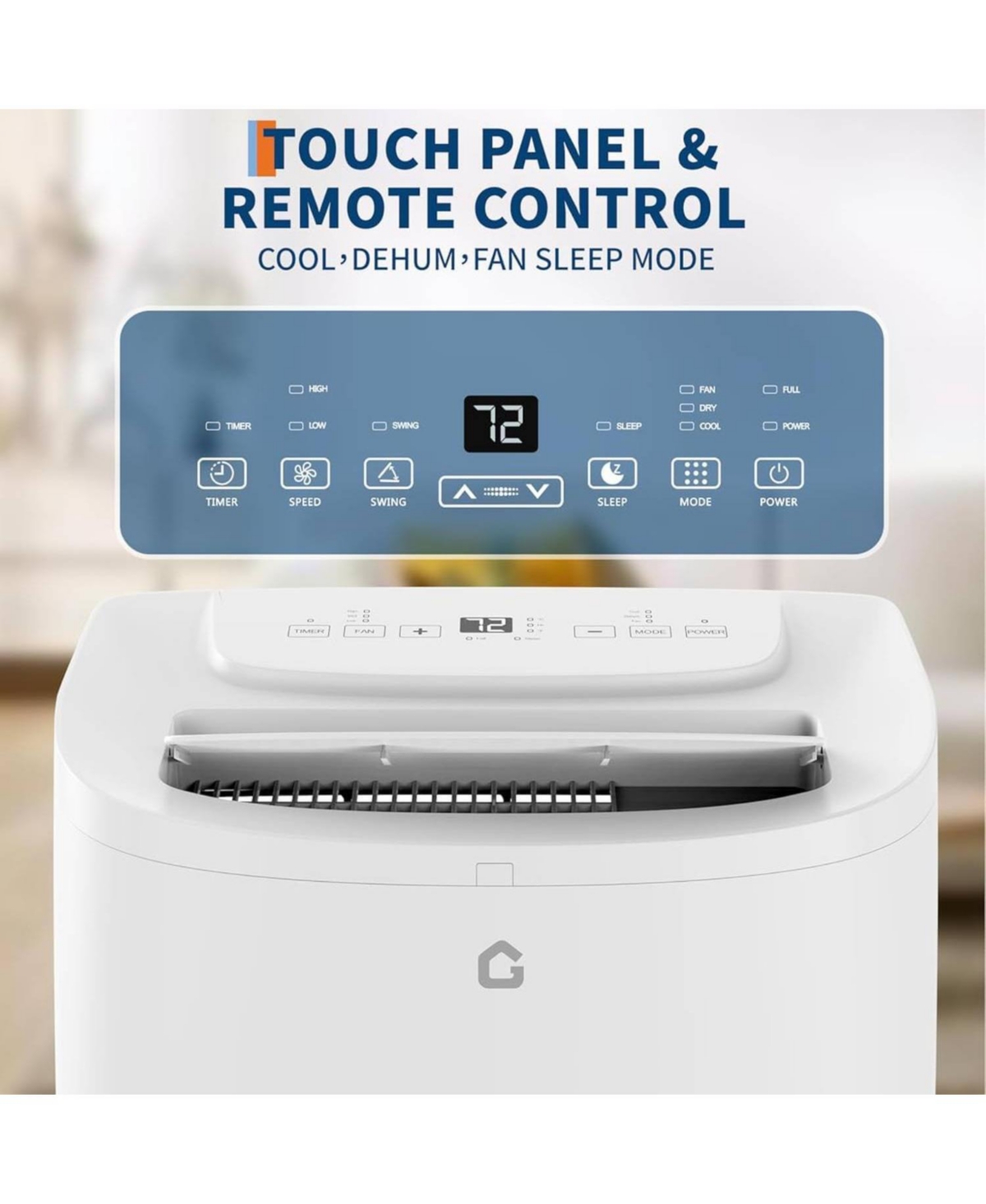 Xo 3-in-1 Quiet 14000 Btu Portable Air Conditioner with Cool/ Dry/ Fan Modes, Cools Up to 750 Sq.ft. for Home, Dorm, Apartment