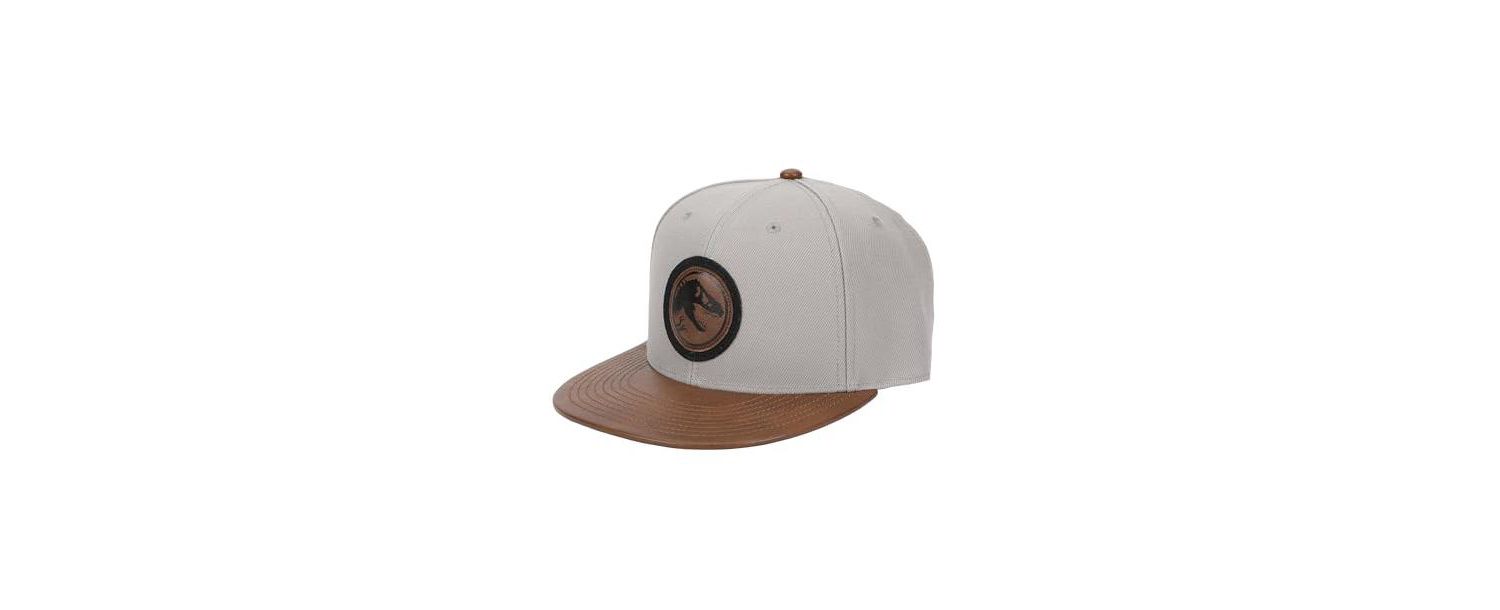 Men's Logo Woven Patch White Snapback Hat