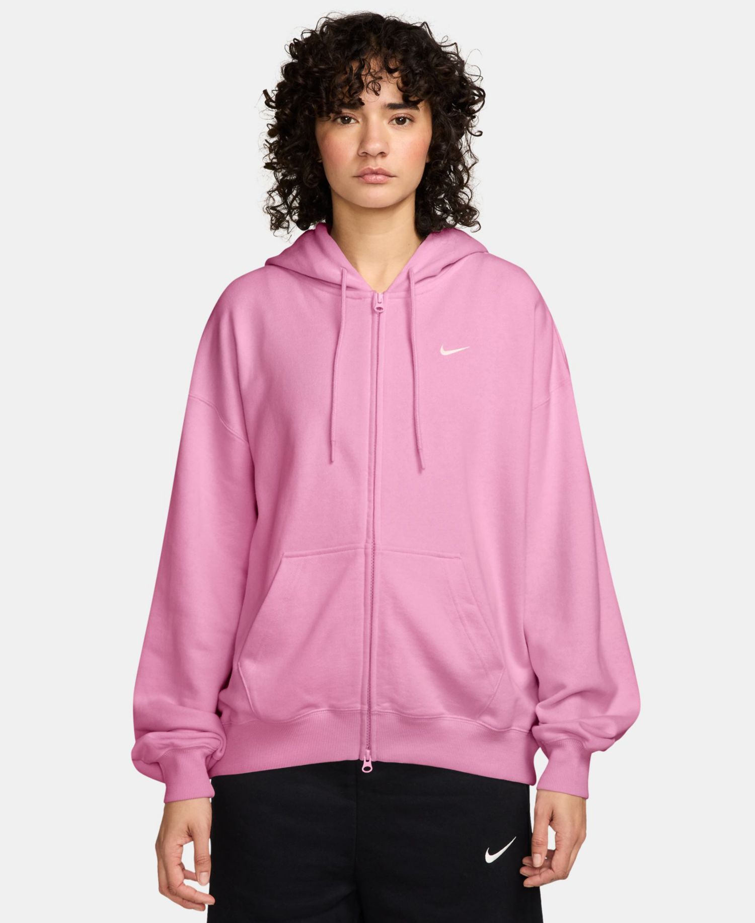 Women's Studio Fleece Light Weight Oversized Full-Zip Hoodie