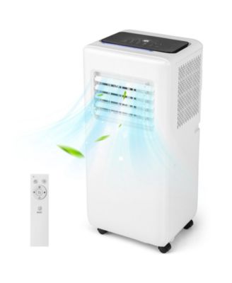 8000 BTU Portable Air Conditioner with Remote Control and LED Digital Display