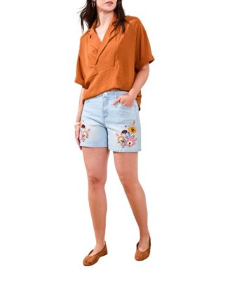 Women's Girlfriend-Fit Denim Shorts with Stretch