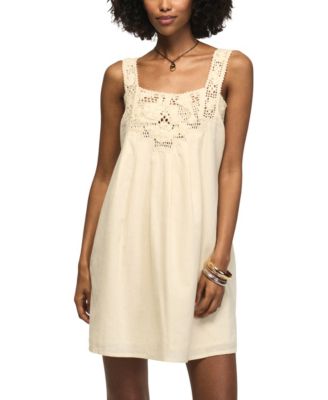 Women's Crochet Sleeveless Mini Shift Dress