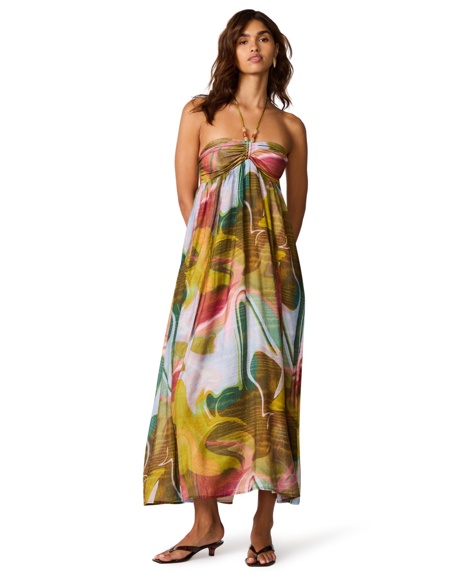 Women's Yazmina Sleeveless Halter Boho Dress