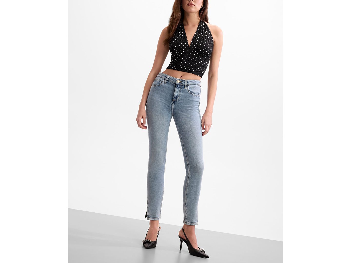 Женские джинсы GUESS Marilyn 3 Zip-Up Skinny-Fit, цвет: Синий — фото 2