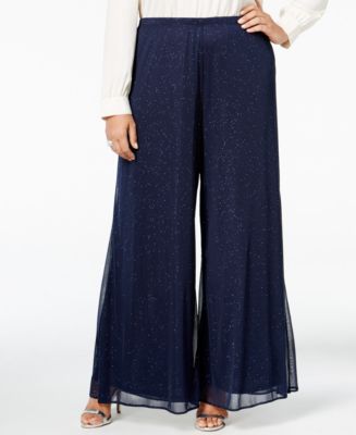 pants plus palazzo msk mesh sparkle chiffon macy shopstyle