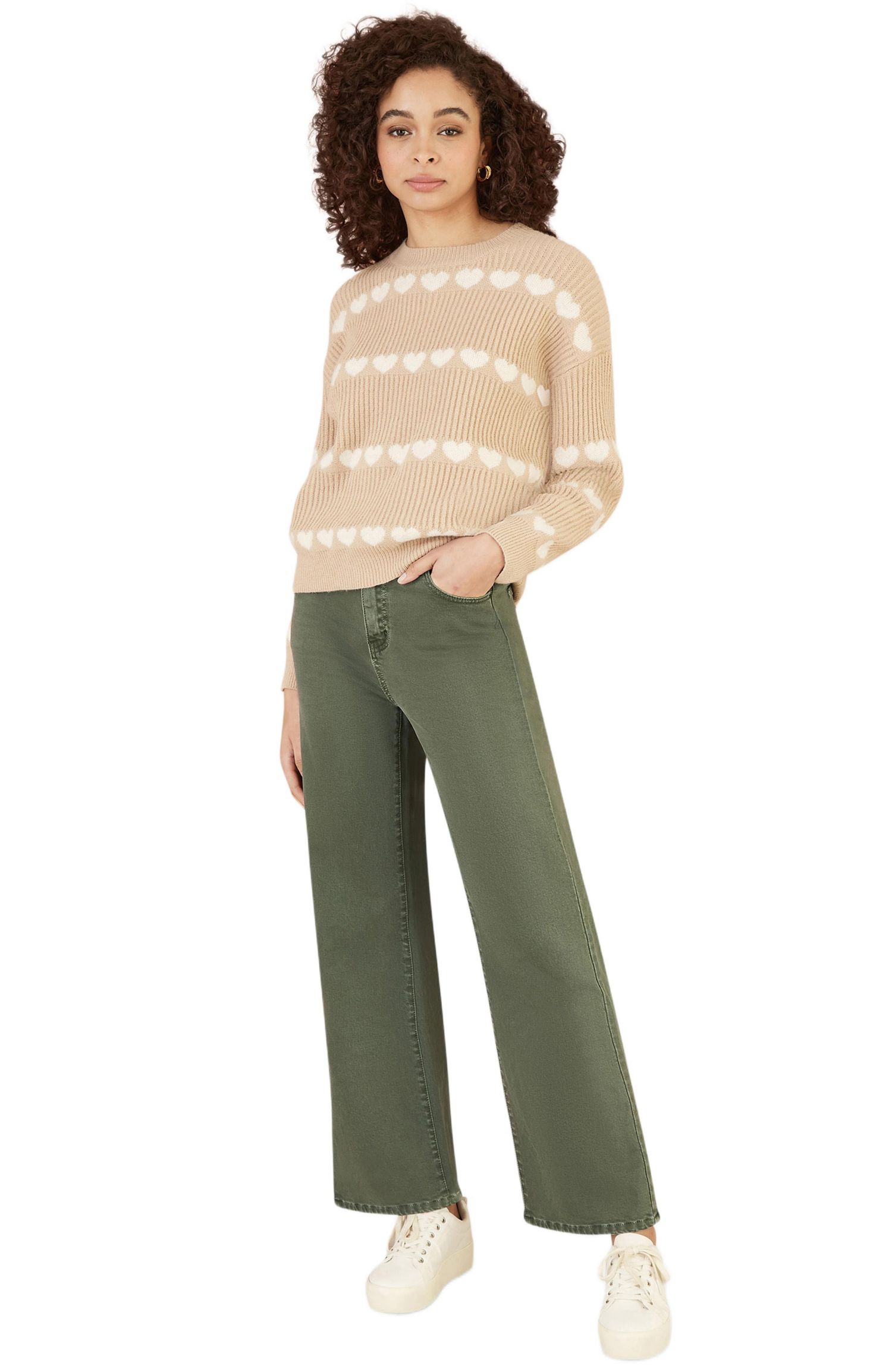 Women's Stretch Canvas Wide Leg Jeans