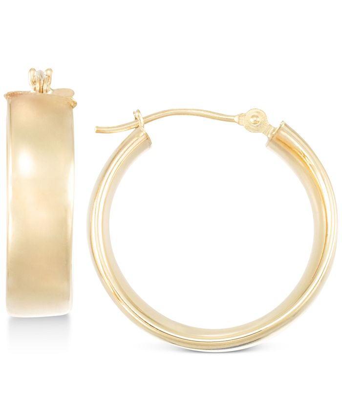 Macy's - Polished Wide Hoop Earrings in 10k Gold