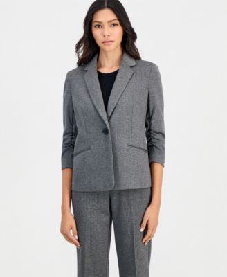 Petite Ponte Scrunch-Sleeve Jacket