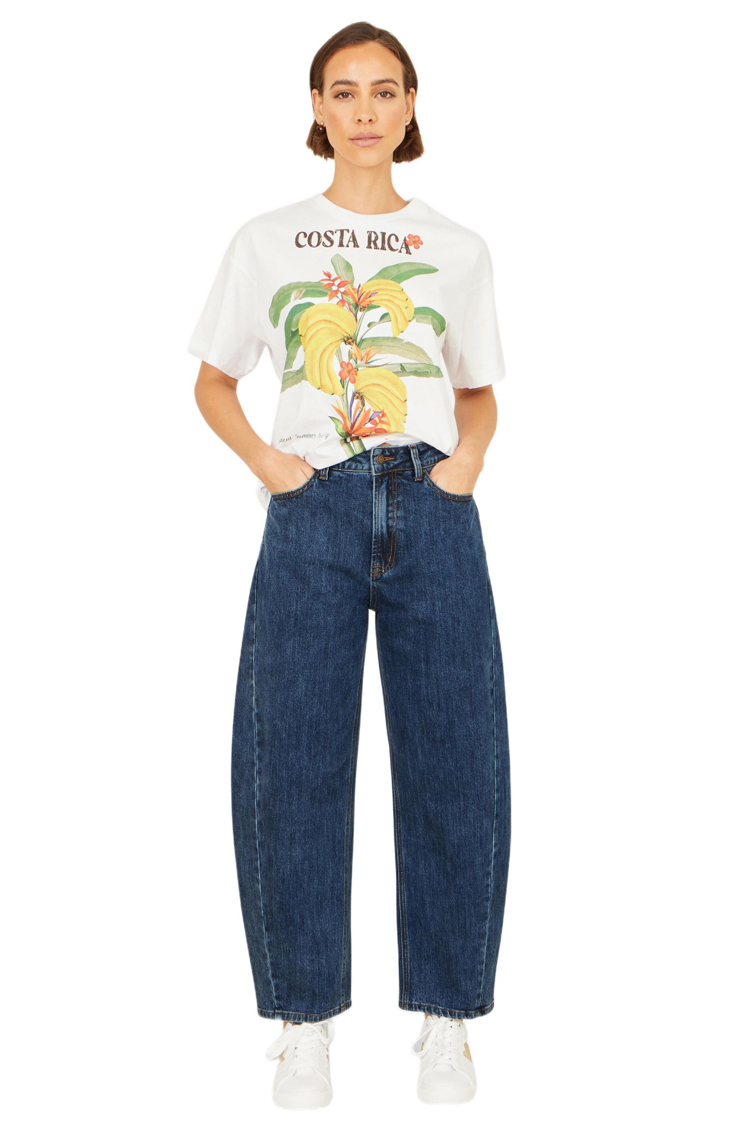 Women's Denim Barrel Relaxed Fit Jeans