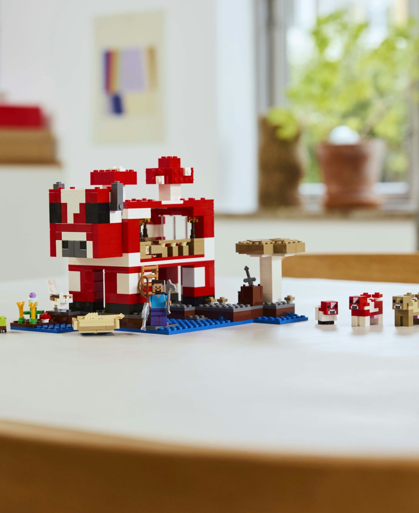 Детский конструктор LEGO® Minecraft The Mooshroom House Toy Figures Building Set 21270 — фото 4