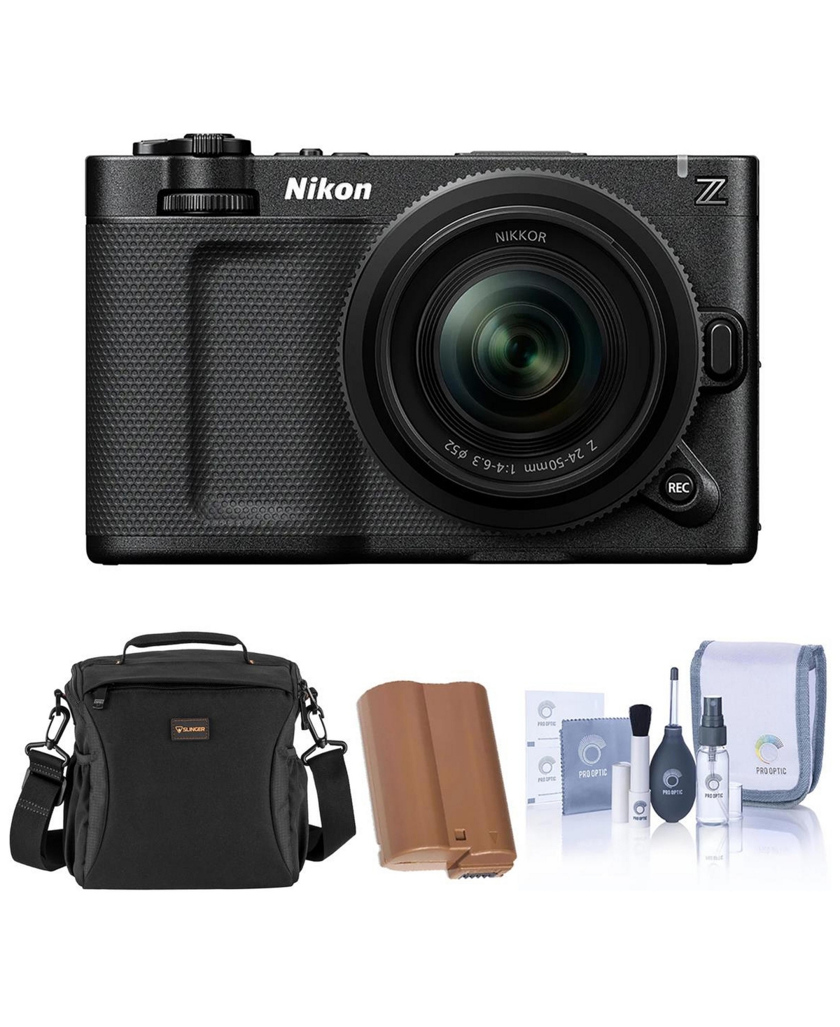 Nikon Zr 6K Cinema Camera and 24-50mm f/4-6.3 Lens,w/Battery,Bag,Cleaning Kit - Black