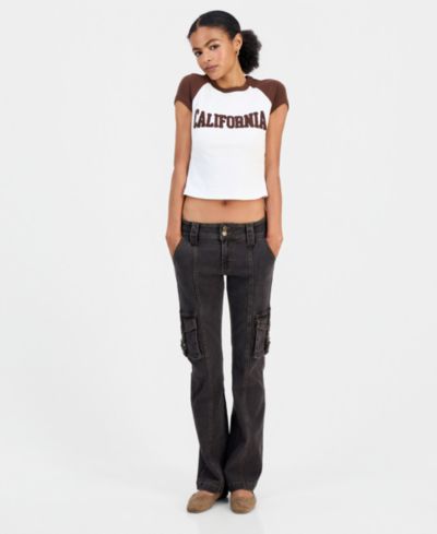 Just Polly Juniors' Raglan Short-Sleeve Tee