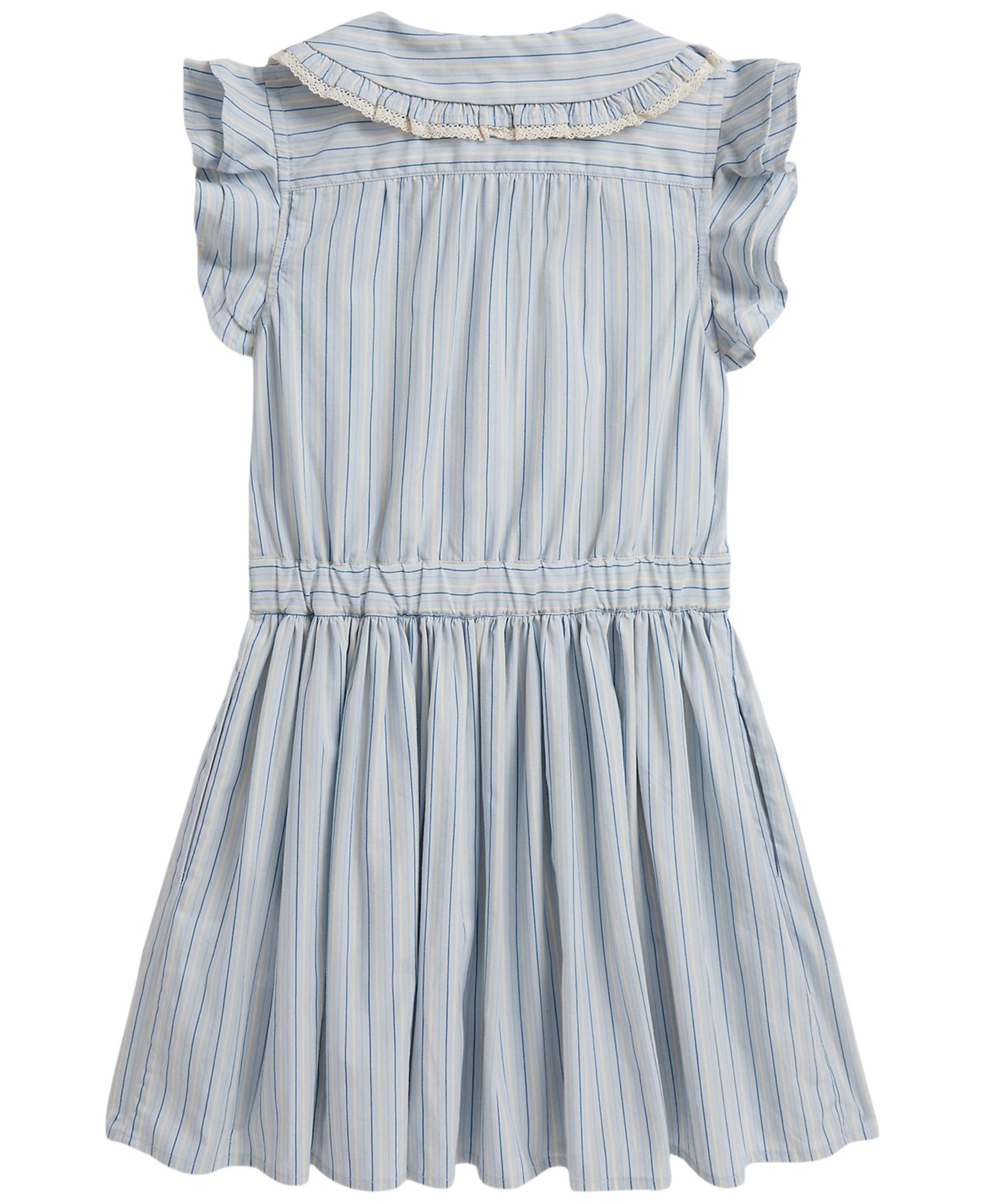 Платье Polo Ralph Lauren Short-Sleeve Shirt Dress для девочек, цвет: Тёмно-синий — фото 2