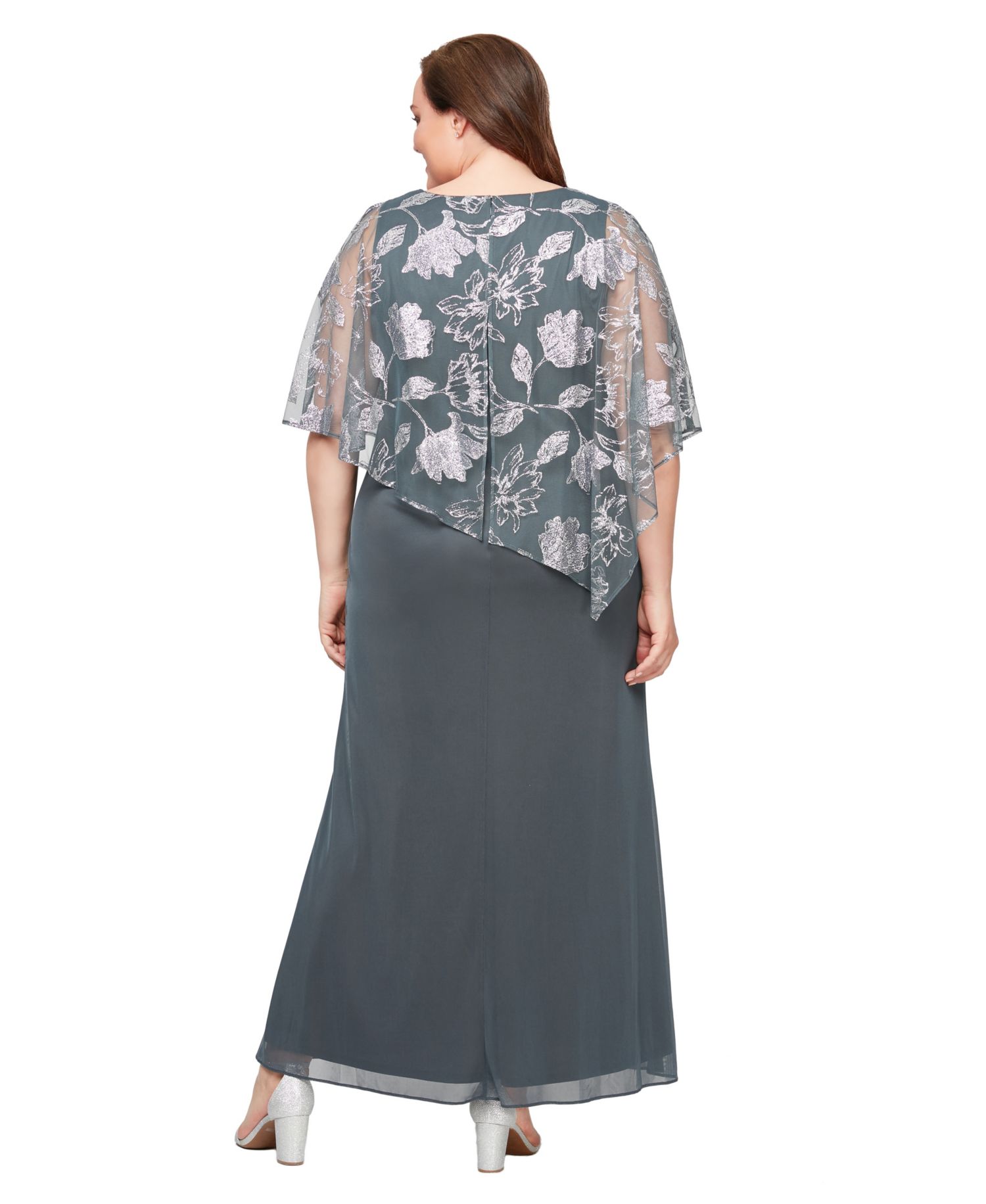 Plus Size V-Neck A-Line Ball Gown Dress