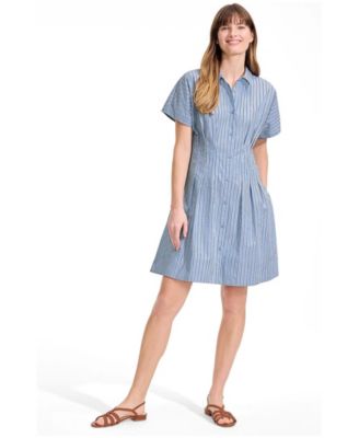 Women's Cambric Above the Knee Shirt Dress