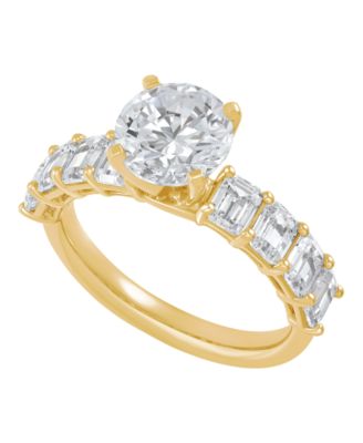 IGI Certified Lab Grown Diamond Ring (4 ct. t.w.) in 14k White or Yellow Gold