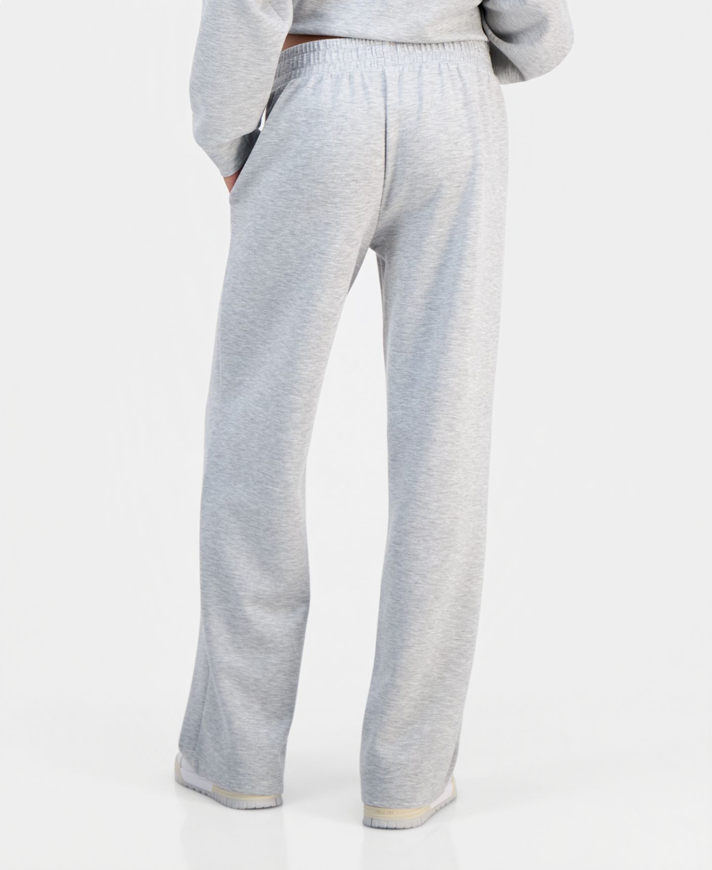 Женские брюки FVR DRM Juniors' High Rise Pull On Scuba Sweatpants, цвет: Меланжевый серый — фото 3