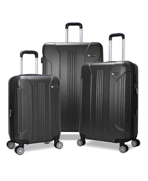 Чемоданы American Green Travel Denali S. 3-Pc. Anti-theft Hardside Luggage Set, цвет: Чёрный