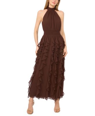 1.STATE Women's Halter Ruffle Maxi Dress - Macy's
