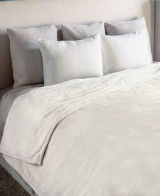 HGTV Super Luxe Faux Fur Throw, 106" x 94"