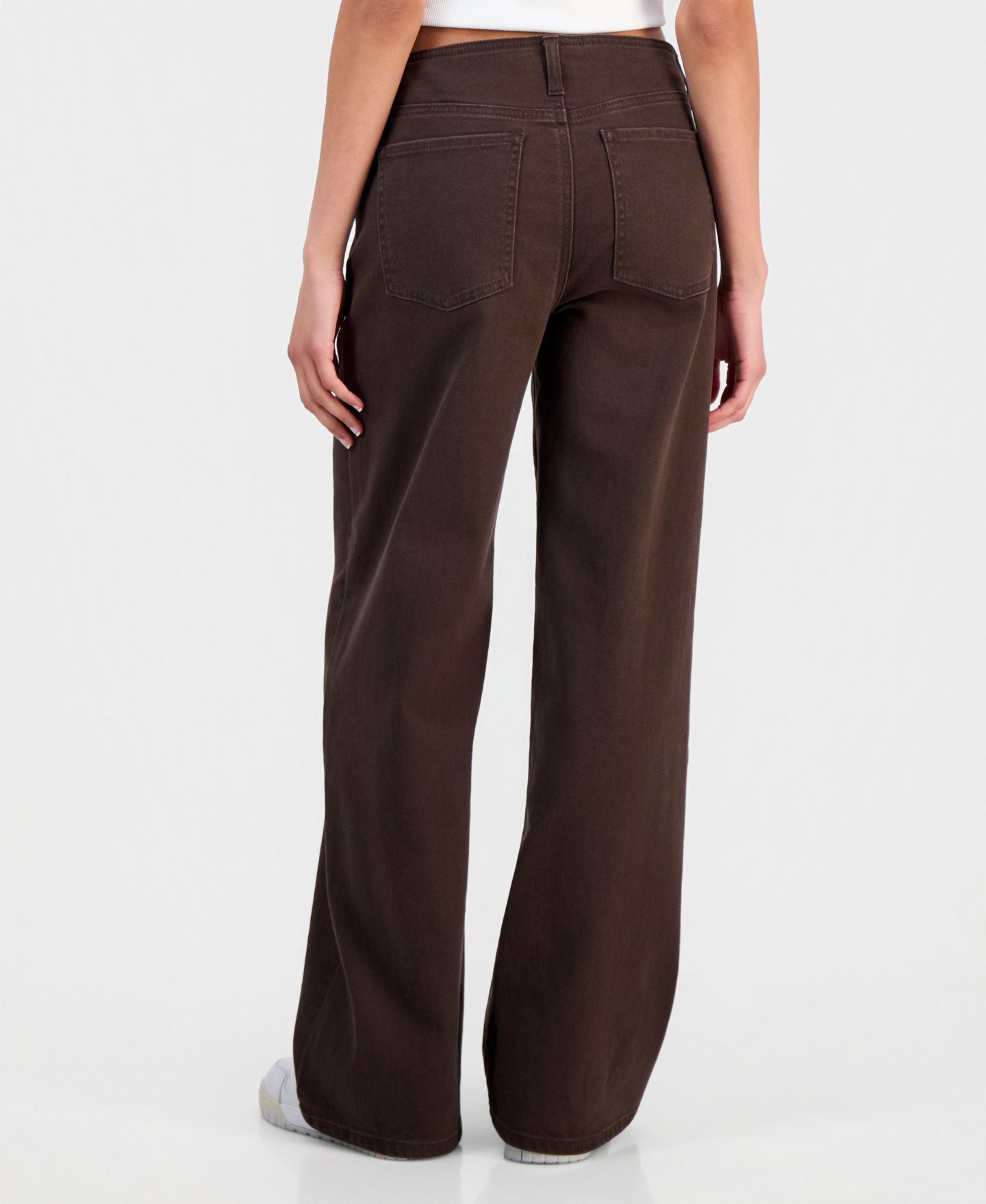 Женские джинсы Celebrity Pink Juniors' No-Waist Mid-Rise Baggy, цвет: Коричневый — фото 7