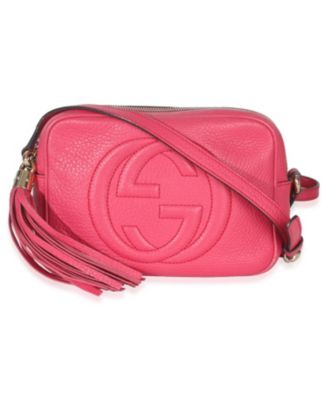 Pink Pebbled Calfskin Small Soho Disco Crossbody