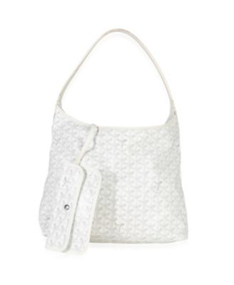 White Goyardine Canvas Boheme Hobo