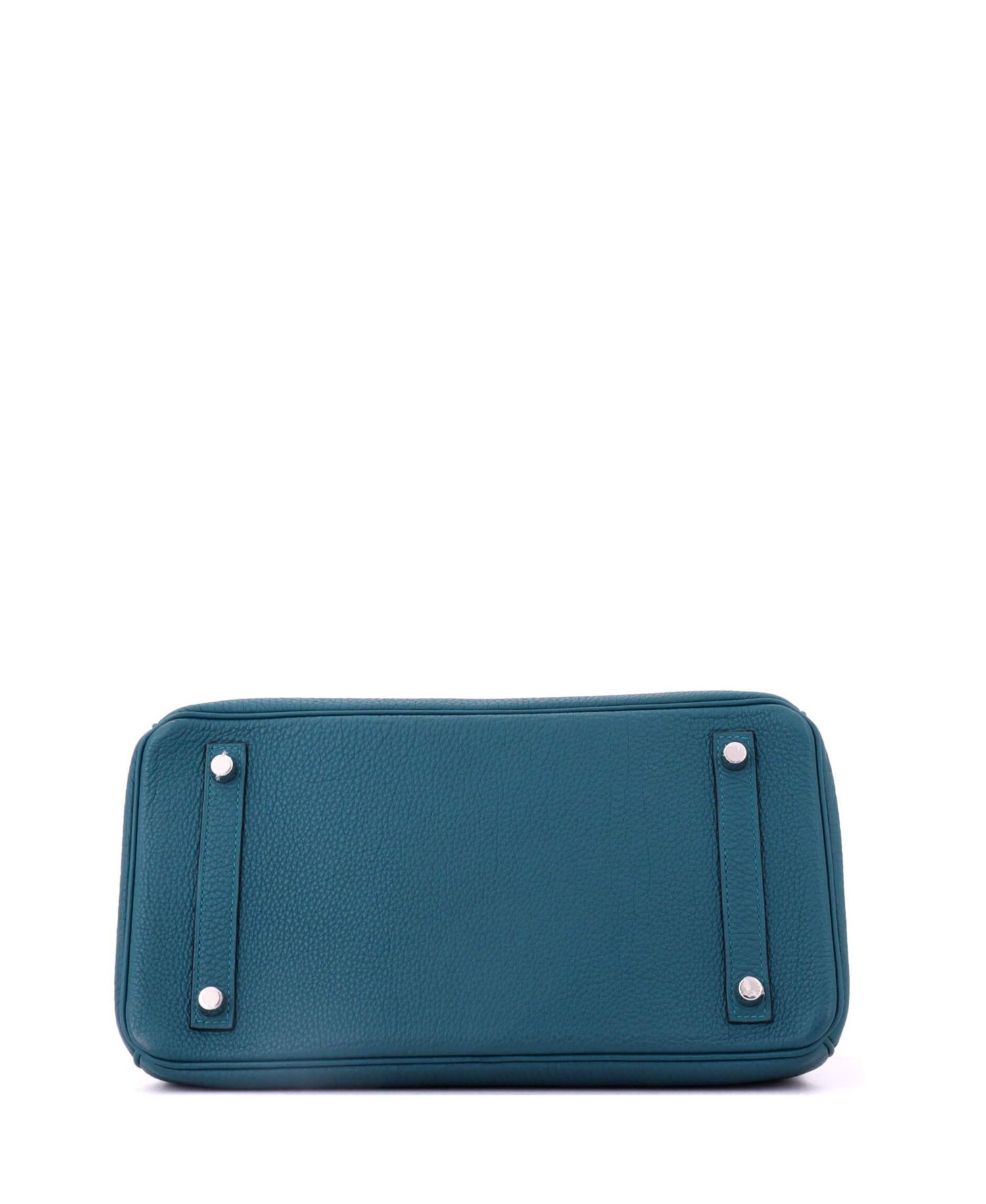 Birkin 25 Handbag Green Swift with Palladium Hardware