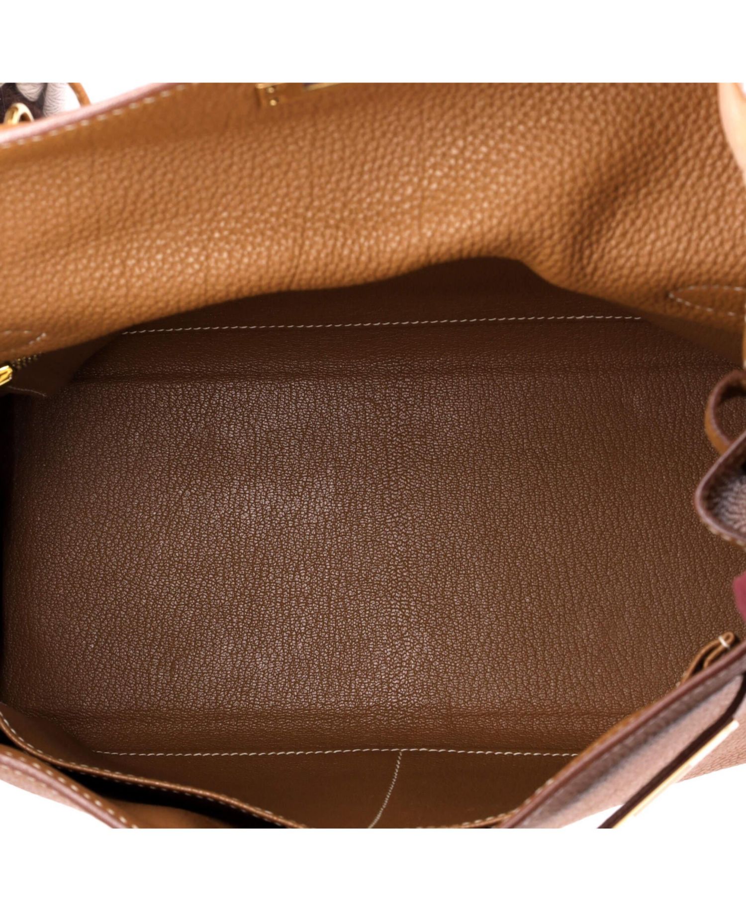 Kelly 28 Handbag Brown Togo with Gold Hardware