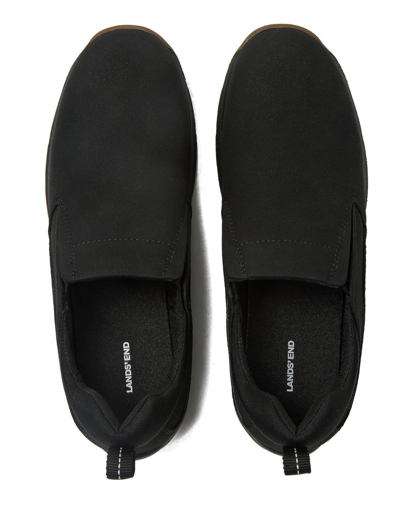 Мужские туфли Lands' End Wide Width Any Weather Slip On, цвет: Чёрный — фото 2