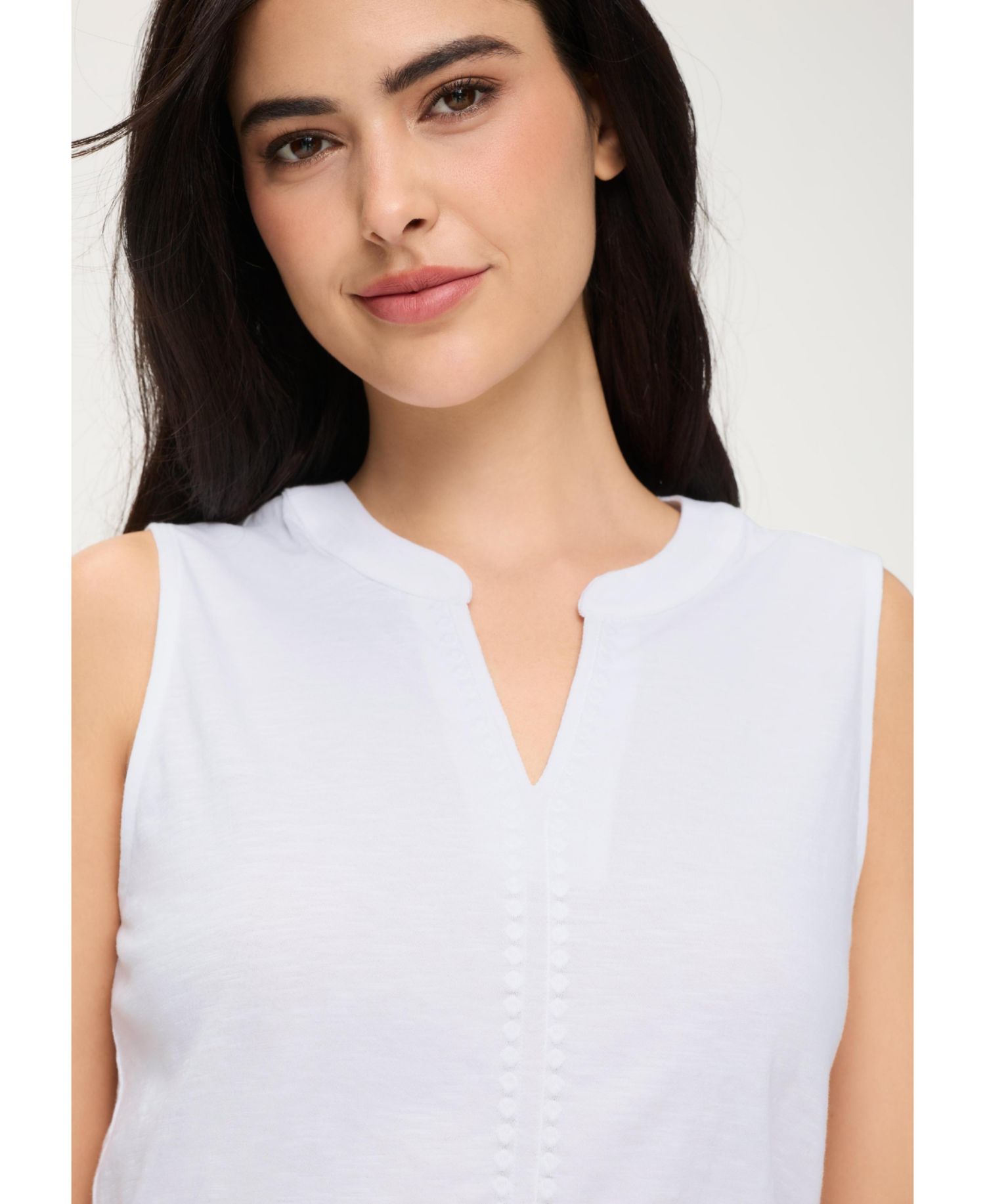 Women's Embroidered Sleeveless Shell